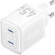 Сетевое зарядное устройство Vention FEFW0 EU White 45 Вт GaN 2 x USB C Power Delivery 3.0 QC 3.0 - изображение 1