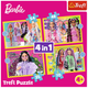 Пазл 4 в 1 Barbie: Веселий світ Барбі - 35, 48, 54, 70 елементів Trefl 34626 - зображення 6