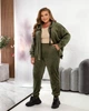 Женский велюровый костюм на змейке Nobilitas 54/56 хаки - изображение 3