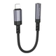 Перехідник Borofone BV24 iP to AUX 3.5mm (female) 15cm Сiрий - изображение 1