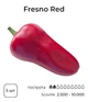 Насіння гострого перцю Fresno Red, 5 штук - изображение 1