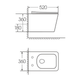 Унітаз подвесной безободковый TOBIO TB-203, торнадо смыв, сиденье Soft Close дюропласт - изображение 3