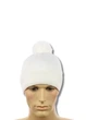 Зимняя шапка с помпоном на флисе (one-size) Белый - изображение 3