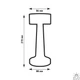 Настольная лампа сенсорная светодиодная ESLLSE DOWN LIGHT с аккумулятором 1200 mA Серебристая 10317 - изображение 2