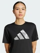 Спортивная футболка для бега женская Adidas Adi365 Running Essentials Brand Love JM5737 XS Черная с белым (4068807968165) - изображение 5