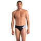 Плавки Arena Stripe Swim Briefs 007929-550 чорний, сірий 100 (3468337395133) - зображення 1