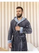 Домашній чоловічий халат Махровий 3XL Графітовий (Д-am-m-halat-004-03) - зображення 3