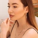 Срібні сережки 3201988 Діамант - изображение 2