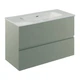 Тумба Royo Vora 131769+126224 підвісна 80 см Mineral Green з раковиною Enzo - изображение 2