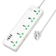 Удлинитель - фильтр сетевой Hoco AC13A Talento 5-position socket 5 розеток 4 порта USB 10A белый - изображение 2