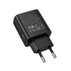 Мережевий зарядний пристрій BOROFONE BA98A Ilustre PD30W (2C1A) charger with digital display (EU) Black - зображення 7