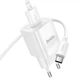 Сітчастий зарядний пристрій з кабелем HOCO C145A Charm single port QC3.0 Charger Set (Type-C) White (6942007630238) - зображення 5
