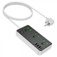 Сетевое зарядное устройство удлинитель HOCO AC7A STORM 3 USB/Type-C 3 розетки 1.5m Черный (18675) - изображение 1