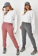 Спортивні штани 2 пари Missguided WXY9208137 38 сірий-рожевий - зображення 2