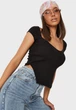 Топ Missguided TJF29100 36 чорний - изображение 3