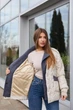 Демісезонна куртка Mila Nova К-317 44 молоко - изображение 5