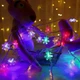 Новогодняя LED гирлянда «Снежинки» 3 м на батарейках, мультицвет, декоративная - изображение 2