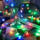 Новогодняя LED гирлянда «Снежинки» 3 м на батарейках, мультицвет, декоративная - изображение 6