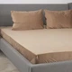 Простирадло на резинці двоспальне ТЕП VELOUR 2-04756_33916 160х200 см капучино - зображення 2