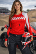 Женский рашгард THOR Downhill • MTB • Мотокросс • Вело • Летний дышащий рашгард с длинным рукавом • Apmi ♦ красный S - изображение 4