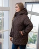 Женская демисезонная куртка большого размера UF-Fashion 00129-mt 58 коричневый - изображение 4