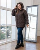 Женская демисезонная куртка большого размера UF-Fashion 00129-mt 58 коричневый - изображение 8