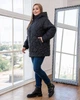 Демисезонная женская куртка большого размера UF-Fashion МТ-00129 54 черный - изображение 3