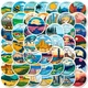 Набор наклеек Пейзажи Travel 50 шт - изображение 1