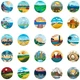 Набор наклеек Пейзажи Travel 50 шт - изображение 3