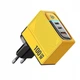 Мережевий зарядний пристрій Wekome Tint GaN 100W 1A+2C (WP-U155) жовтий - зображення 1