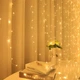 Светодиодная гирлянда штора 600 LED, 3x3м, 220В, прозрачный провод, статический режим, IP44, Теплый белый - изображение 2