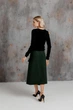 Женская кашемировая юбка ART KNIT зеленая, L 043061 - изображение 8