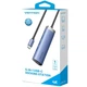 Док-станція USB3.1 Type-C --> HDMI 4K30Hz/USB 3.0x3/PD 100W Blue Aluminum Alloy Hub 5-in-1 Vention - зображення 3