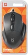 Проводная мышь Defender Datum MB-347 USB 4 кнопки 1600 dpi эргономичная с прорезиненным покрытием черная (LKMTR_801397) - изображение 4