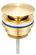Донный клапан для раковины VBI BRUSHED GOLD click-clack универсальный - изображение 1