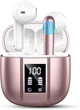 Беспроводные Bluetooth 5.3 наушники Renimer I50 с микрофоном, 48 ч работы, IP7, LED дисплей Нові, Рожеве золото - изображение 1