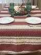 Етнічна вишита льняна скатертина Handmade в Українському стилі Червона 110х145см. - зображення 7