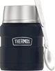 Термос пищевой с широким горлом из нержавеющей стали с ложкой Thermos Stainless King Vacuum 470 мл, SK3000MSTRI4-blue - изображение 1