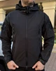 Тактический костюм на флисе Soft Shell демисезонный черный 48 М - изображение 3