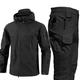 Тактический костюм на флисе Soft Shell демисезонный черный 48 М - изображение 7