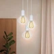 Светильник лофт подвесной на круглом основании MSK Electric Lotus белый NL 1415-3R W - изображение 1