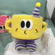 Складная плюшевая корзина для игрушек с ручками 26×30см желтая - изображение 4