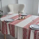 Українська жакардова скатертина Ototextile "Весняна пісня" розмір 160*220см; орнамент червоно-оливковий 229 1/1 С - изображение 4
