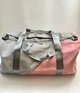 Спортивная женская сумка ЗD Bags Zip на 6 отделений для спортзала компактная Двухцветная 46x22x23 см Серо-пудровая (4941) - изображение 2