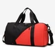 Спортивная женская сумка ЗD Bags Zip на 6 отделений для спортзала компактная Двухцветная 46x22x23 см Черно-красная (4757) - изображение 1
