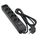 Мережевий фільтр живлення Patron 1.8 m3*1mm2 (SP-1052) 5 розеток BLACK (EXT-PN-SP-1052) - изображение 1