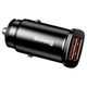 Автомобильное зарядное устройство Baseus Square metal QC3.0 double USB 5A 30W Black (CCALL-DS01) [59111] - изображение 1
