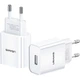Сетевое зарядное устройство USAMS US-CC075 T18 travel charger 1USB 2.1A (White) [47557] - изображение 2