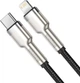 Кабель Baseus Cafule Metal Type-C to Lightning PD 20W 0.25m Black (CATLJK-01) [78966] - изображение 2
