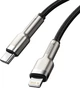 Кабель Baseus Cafule Metal Type-C to Lightning PD 20W 0.25m Black (CATLJK-01) [78966] - изображение 3